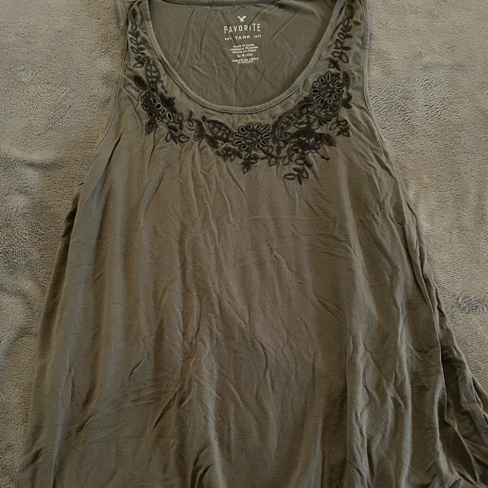 Olive green tank top